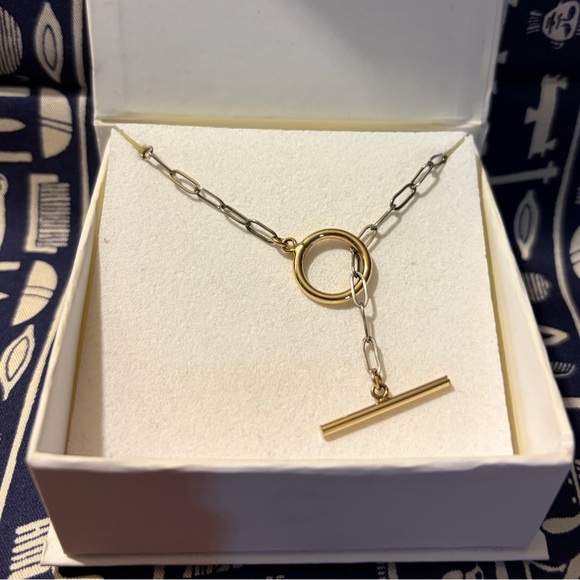 idlewild Jewelry - Idlewild Everyday Necklace NWT NEW IN BOX Elegant Silver & Gold Necklace 16”